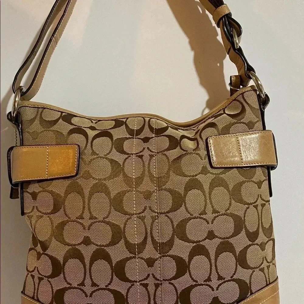 Coach CC signature print canvas handbag